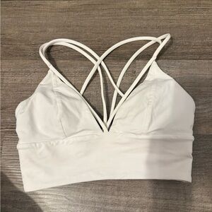 Women's Lululemon White Strappy Sports Bra